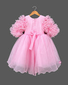 Girl Baby Ruffled Party Frock for Birthday Party and Wedding Reception