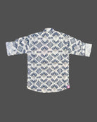 Boys diamond design with full sleeve shirt - Ariel Blue