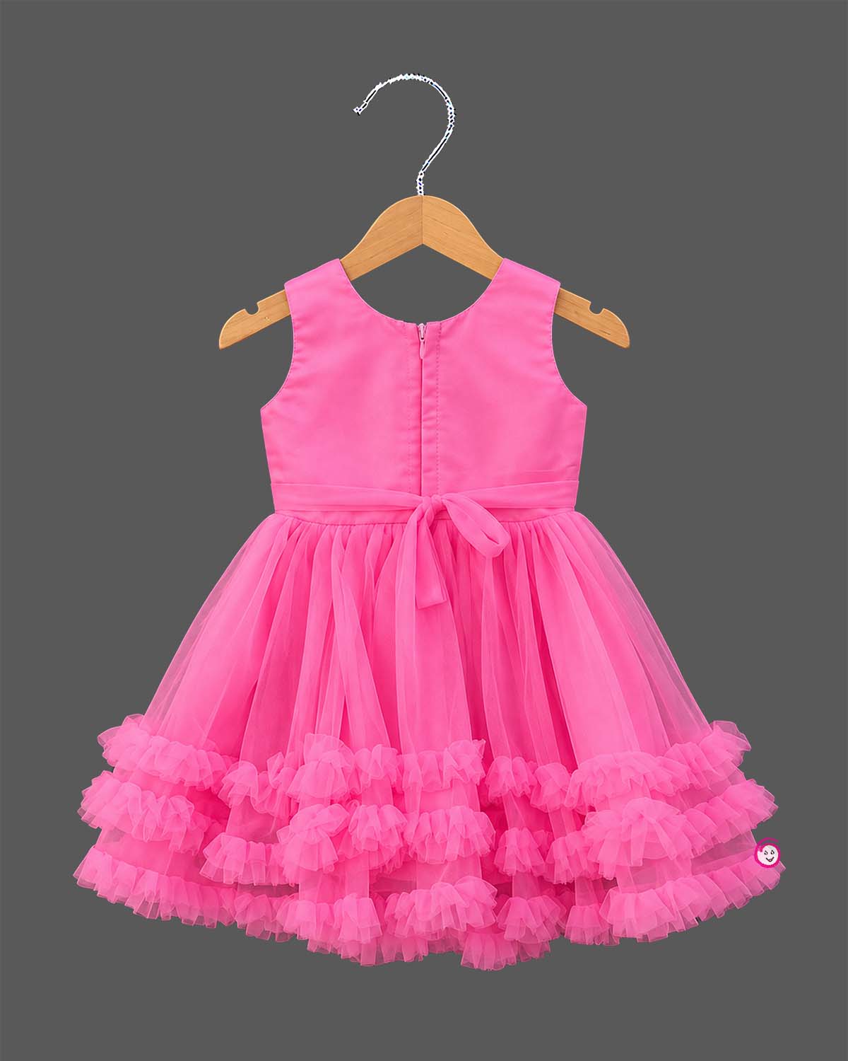 infant net party wear frock sleeveless birthday party dress