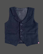 Boys elegant bow with waistcoat set - Navy Blue