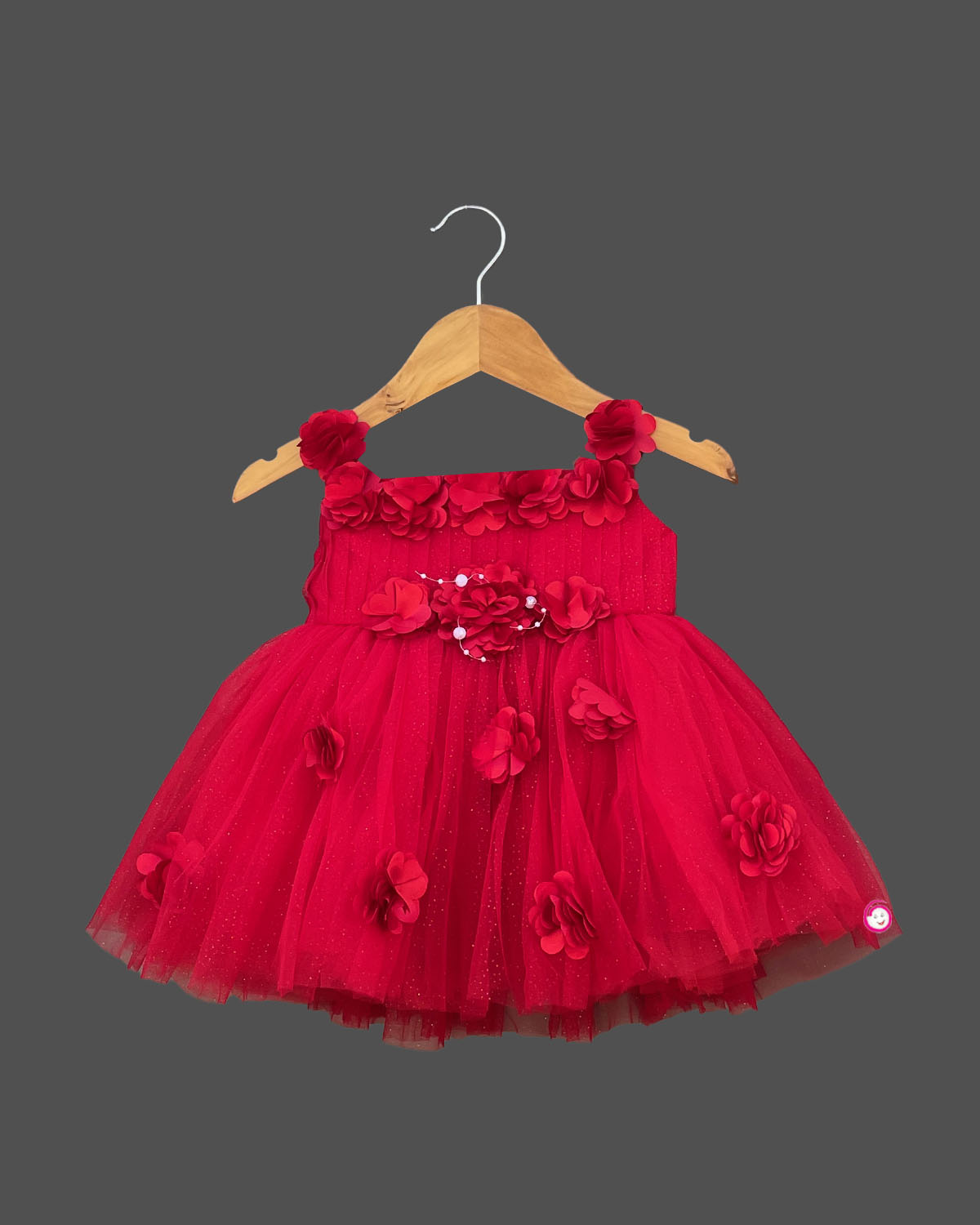 Girls attractive colors with partywear frock - Red