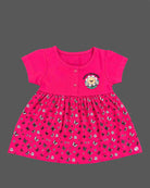 infants frock printed cotton dress for baby girl casual playdate