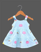 baby girl printed cotton frock sleeveless casual party dress