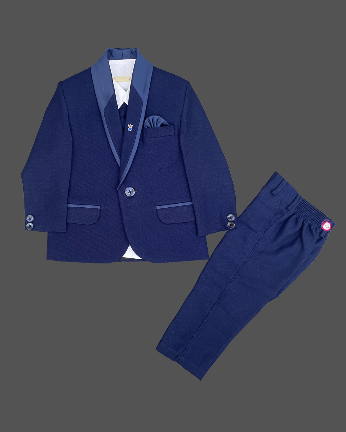 Boys elegant party wear formal suit - Royal Blue