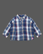 Infant checked cotton shirt full sleeves button down for casual gatherings and family outings