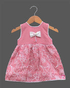 Baby girl printed cotton frock with bow detail for casual playdates
