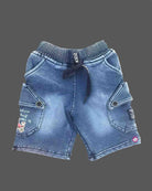 young prince cotton shirt and denim shorts set for boys casual wear