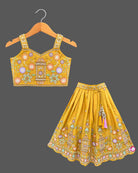 Toddler girls embroidered lehenga choli traditional ethnic wear for festive occasions