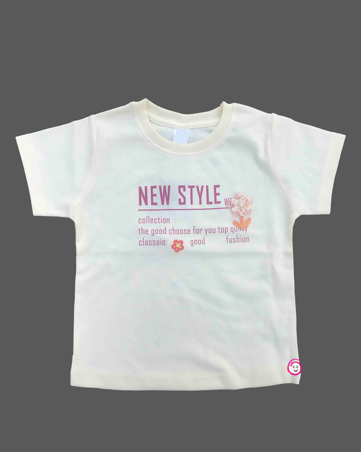 Little girl graphic t-shirt and printed floral skort shorts set