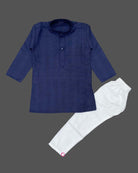 Boys attractive color with kurta and pant - Navy Blue