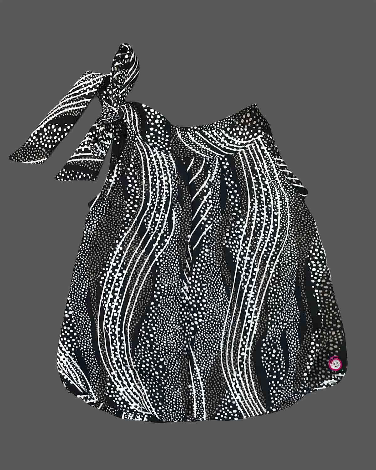 Girls Printed One Shoulder Top with Tie Knot Detail for Western Wear