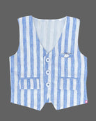 Boy full sleeve with waistcoat set - Blue