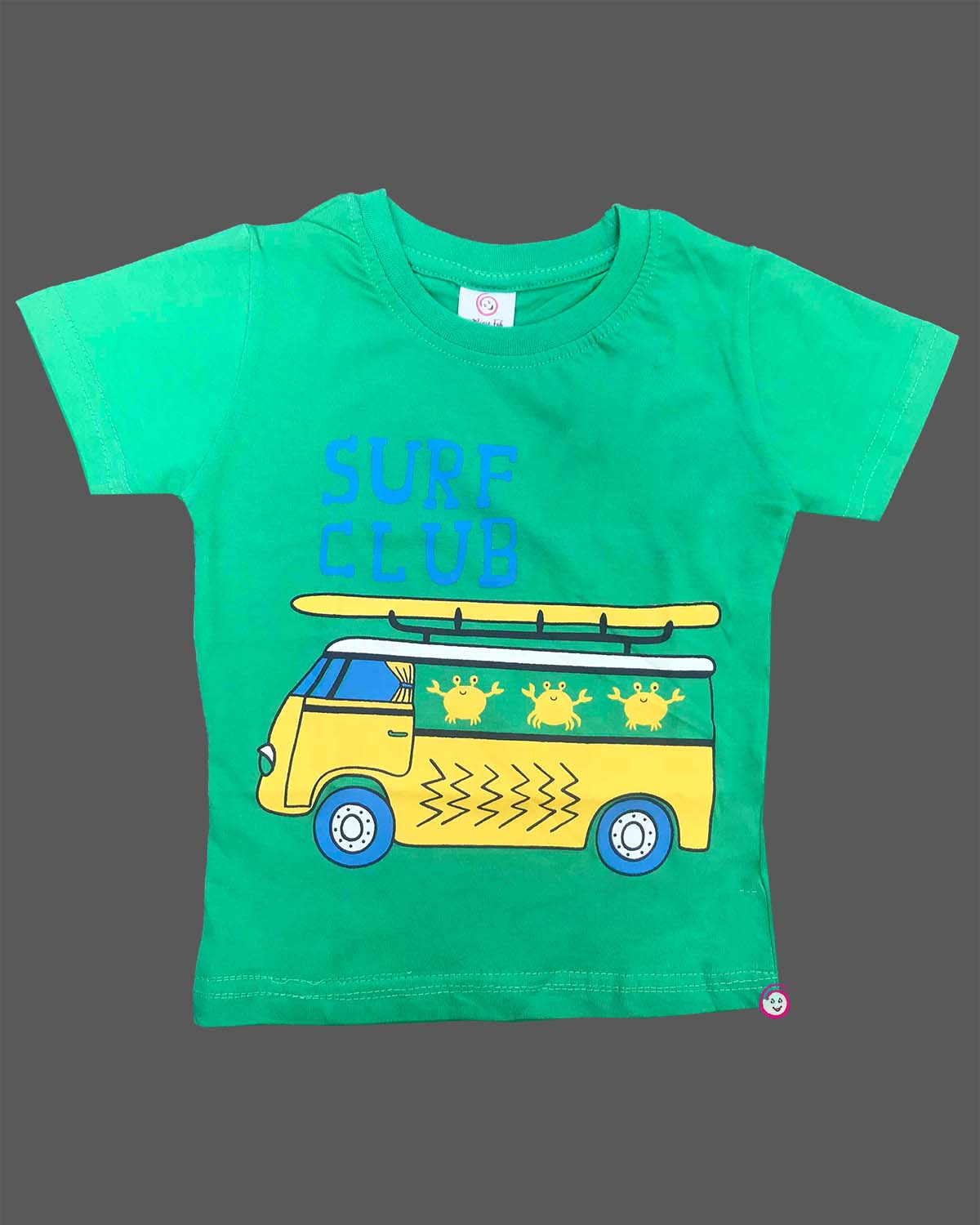 Infant beach van printed short sleeve cotton t-shirt for weekend trip and park playtime