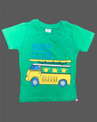 Infant beach van printed short sleeve cotton t-shirt for weekend trip and park playtime