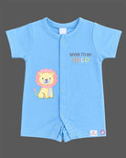 baby clothes lion applique cotton short sleeve romper jumpsuit for infants