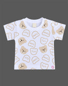 Printed t-shirt and teddy bear dungaree set baby clothes for boys