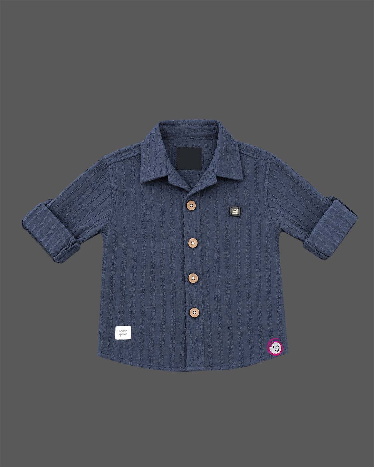 Boys shirts set featuring textured jacket layer graphic tshirt and cargo joggers for boys