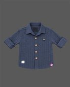 Boys shirts set featuring textured jacket layer graphic tshirt and cargo joggers for boys