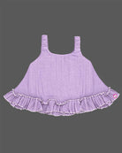 Toddler Ruffled Cotton Top sleeveless flared summer wear outfit for girls