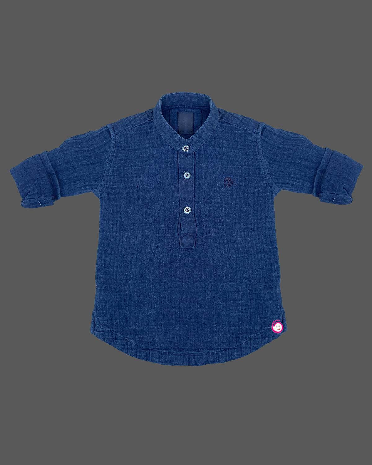 Boys plain casual kurta shirt - Royal Blue