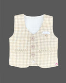 Boy full sleeve with waistcoat set - Beige