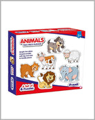 Frank Animals Puzzles - A Set of 6 Two-Piece Shaped Jigsaw Puzzle