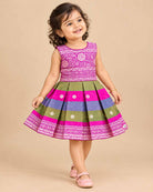 pattu pavadai frock infant ethnic wear silk cotton frock for festive celebration
