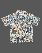Toddler Boys Tropical Printed Short Sleeve Shirt with Matching Elastic Utility Shorts