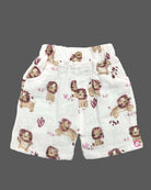 Two-piece boys clothing set with printed shirt and matching shorts for children