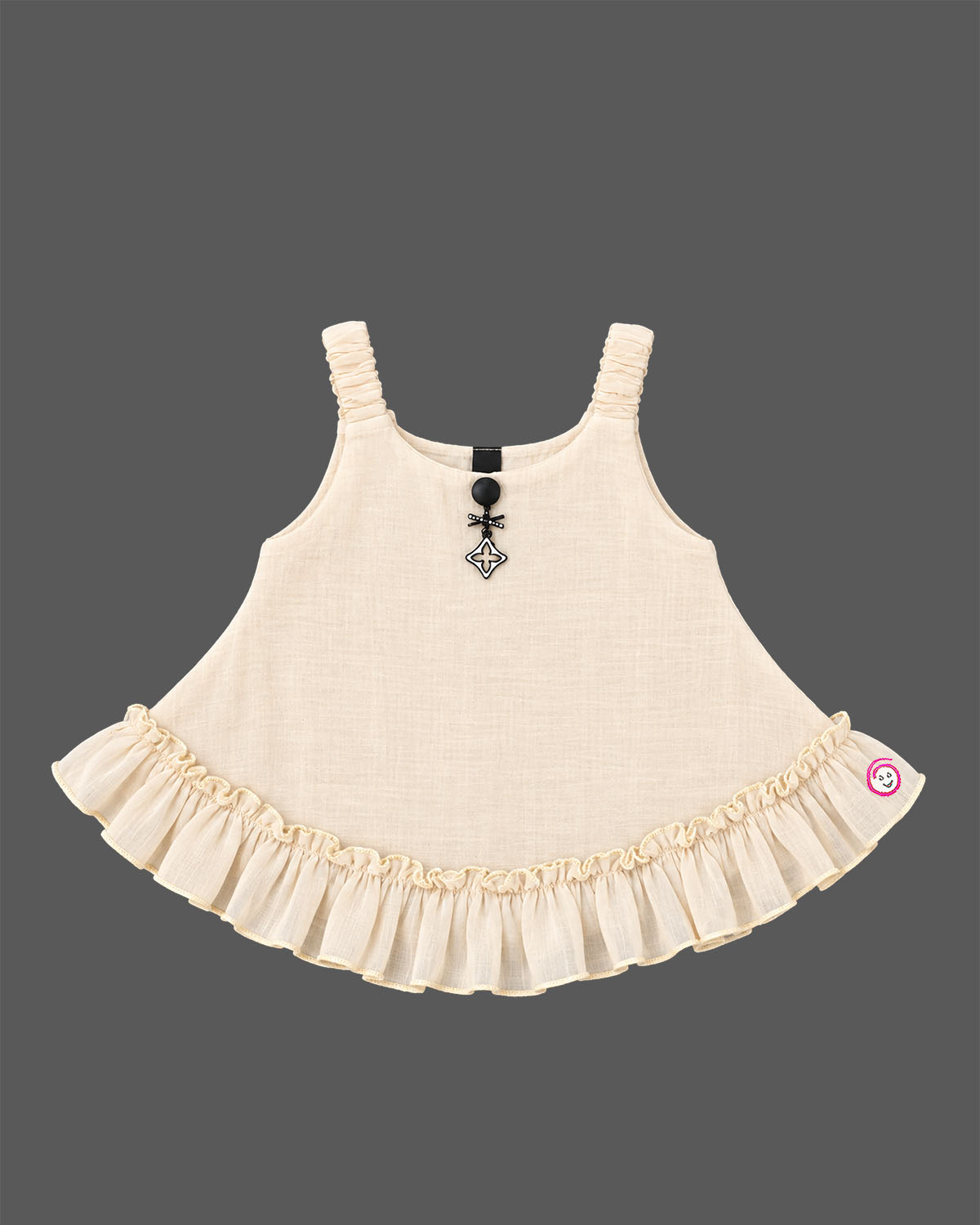 Infant cotton ruffle top dress for infant baby clothes for casual outing