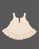 Infant cotton ruffle top dress for infant baby clothes for casual outing