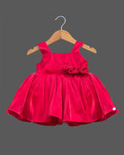 Girls elegant design party frock - Red