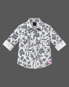 Boys floral printed full-sleeve button-down shirt ideal for party wear for boys with turn-down collar.