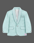 Textured blazer set with bowtie for boys, featuring party wear for boys design with soft lining.