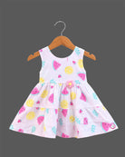 toddler fruit print cotton frock sleeveless casual party dress