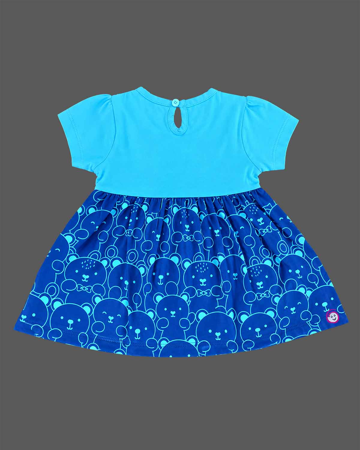 Infants frock with cute printed design for casual wear and daily outings