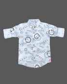 Printed collared short sleeve button up shirt for toddler boys kids fashion