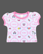 baby girl pinafore dress set with printed t-shirt for infant clothing
