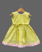 Girls birds embroidery with traditional frocks - Lime Green 