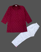 Boys full sleeve kurta set - Maroon