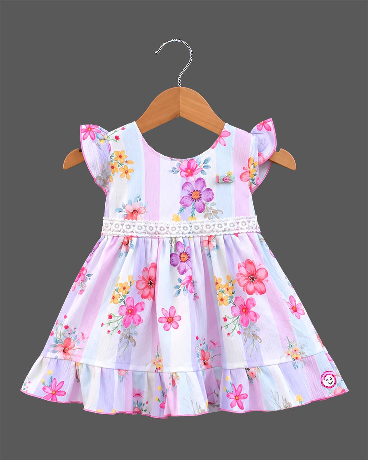 Toddler floral cotton frock for birthday party and playdate, infants frock for casual wear