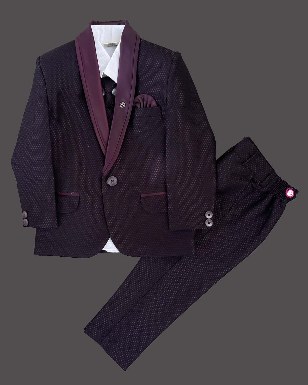 Boys elegant party wear formal suit - Indigo