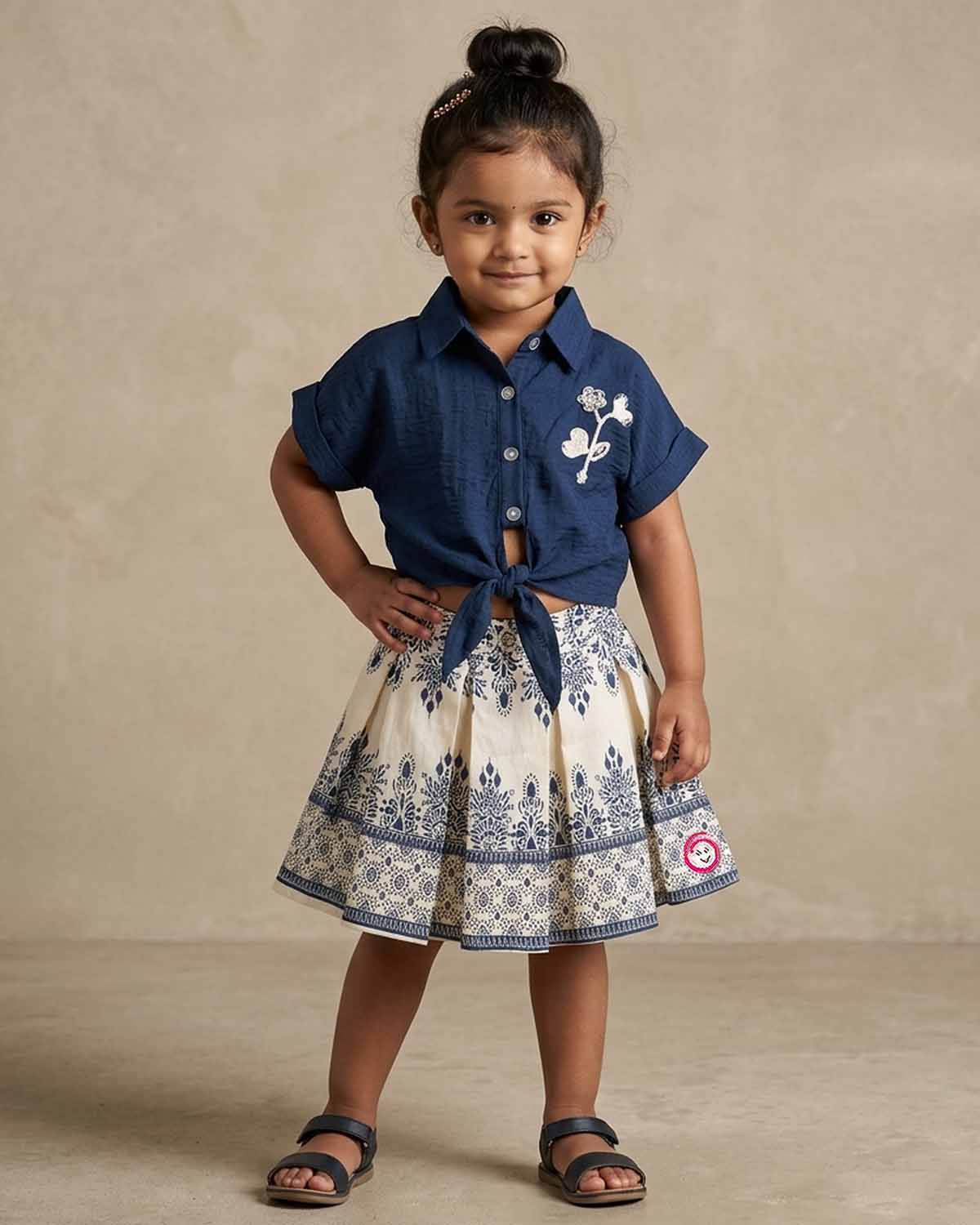 kids top & skirt set