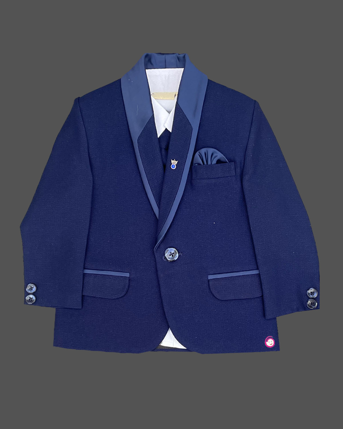 Boys elegant party wear formal suit - Royal Blue