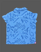 Little gentleman cotton short sleeve embroidered shirt for kids