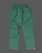 Boys designer thread embroidered ethnic sherwani jacket with mandarin collar and matching tailored elastic waist pant