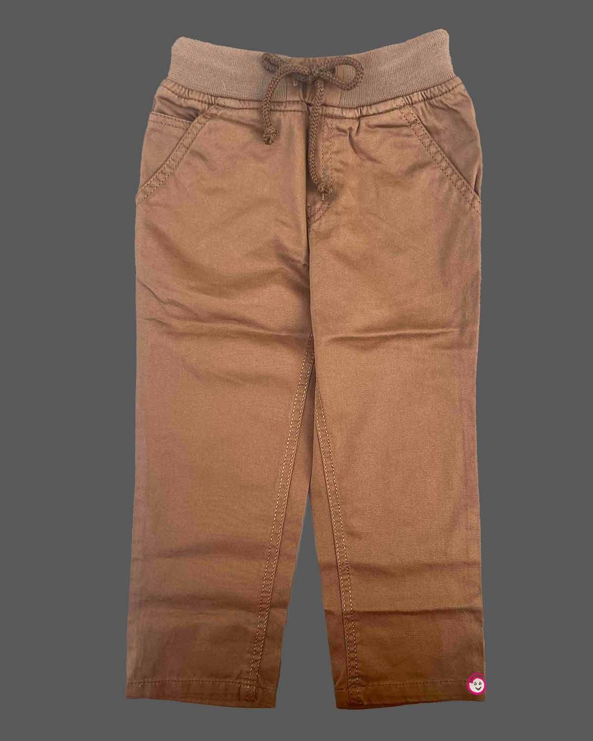 Boys party wear trousers with ribbed drawstring waist and reinforced seams