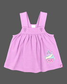 baby girl pinafore dress set with printed t-shirt for infant clothing