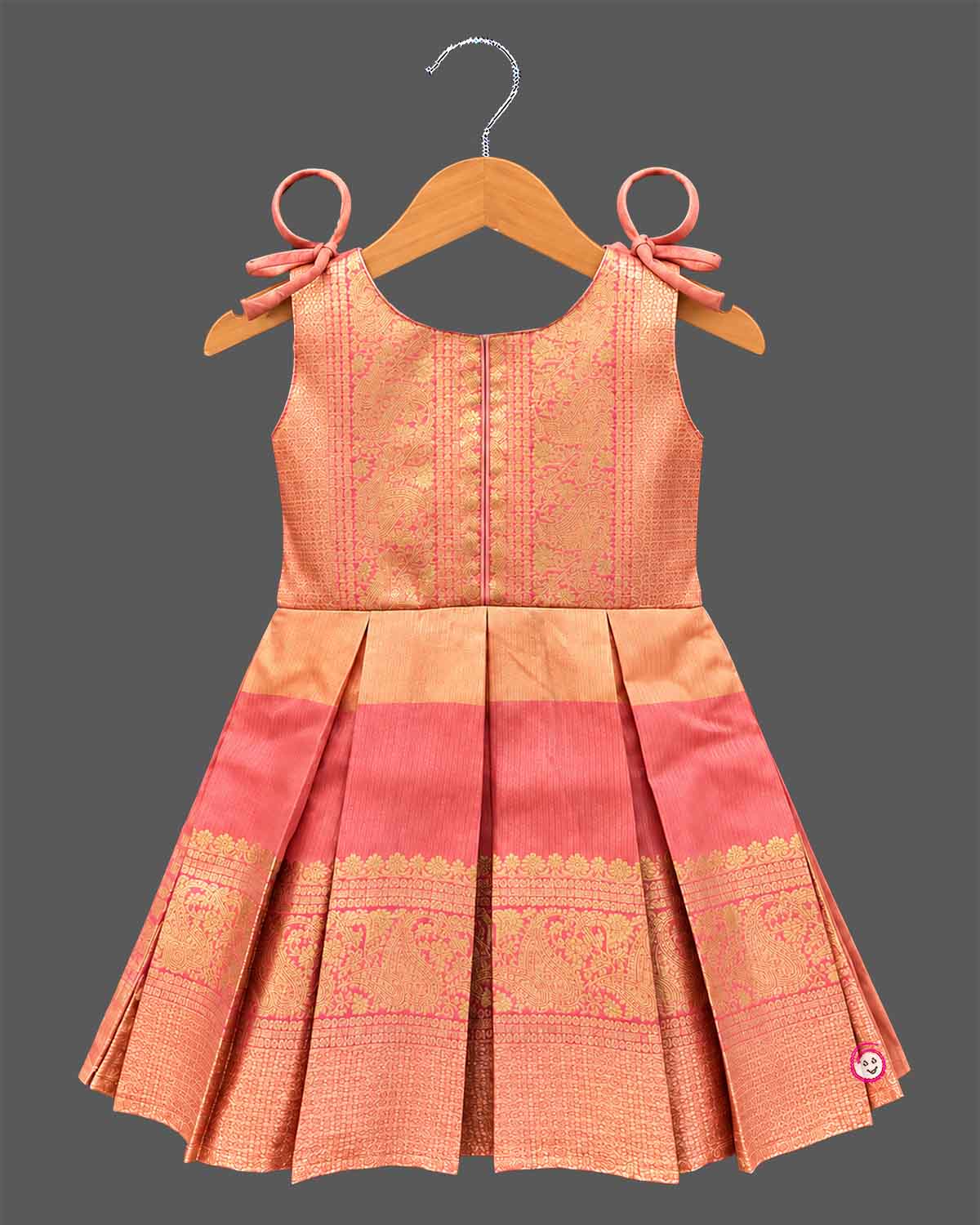 pattu pavadai frock infant ethnic wear pure silk frock for temple visit