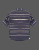 Boys line printed casual shirt - Dark Grey